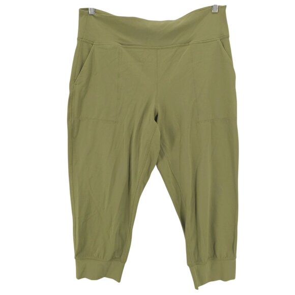 LULULEMON Align Jogger Crop High Rise Bronze Green Size 14 - Picture 1 of 8